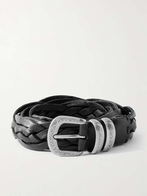 Brunellocucinelli 3cm Woven Leather Belt