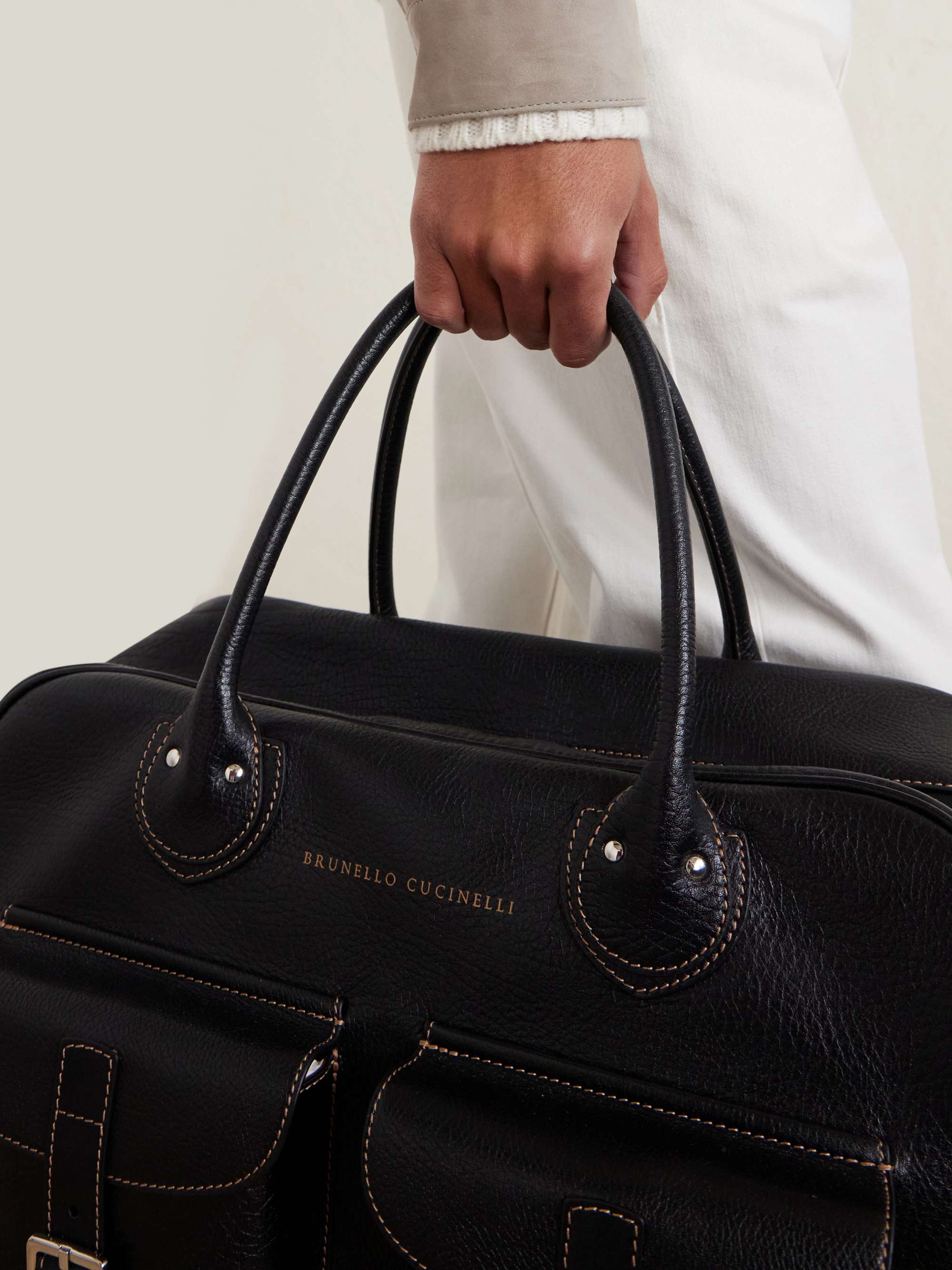 BRUNELLO CUCINELLI Full-Grain Leather Weekend Bag for Men | MR PORTER
