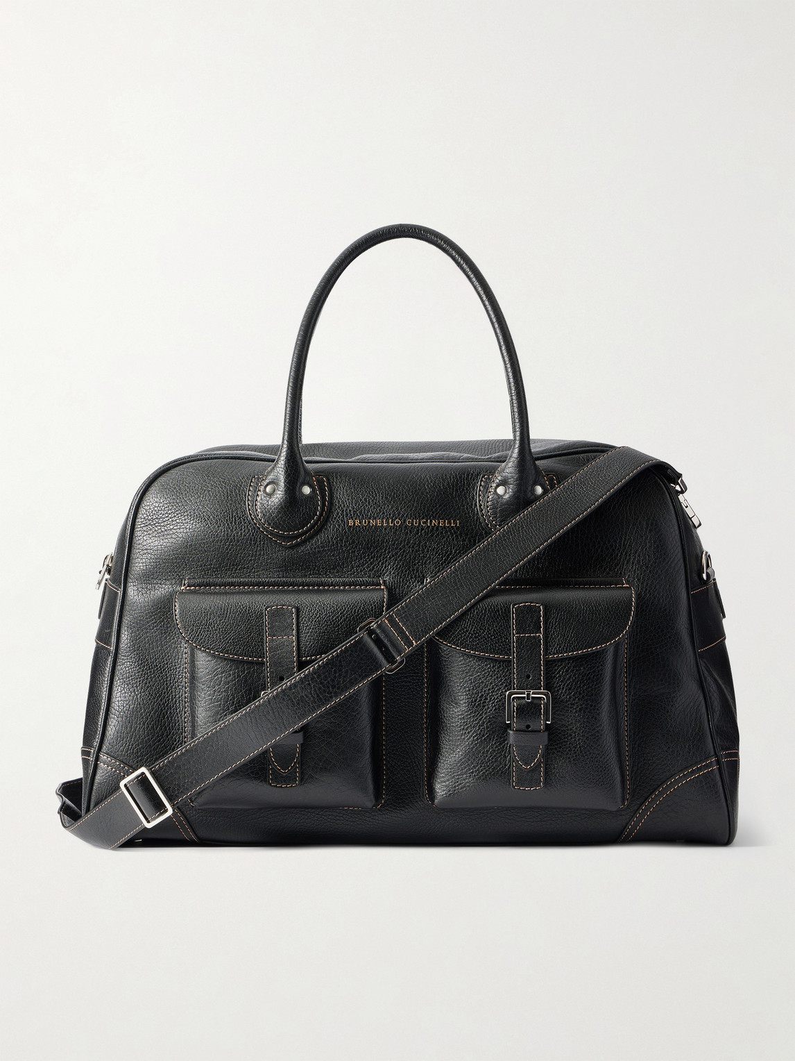 Brunello Cucinelli Full-Grain Leather Weekend Bag - Men