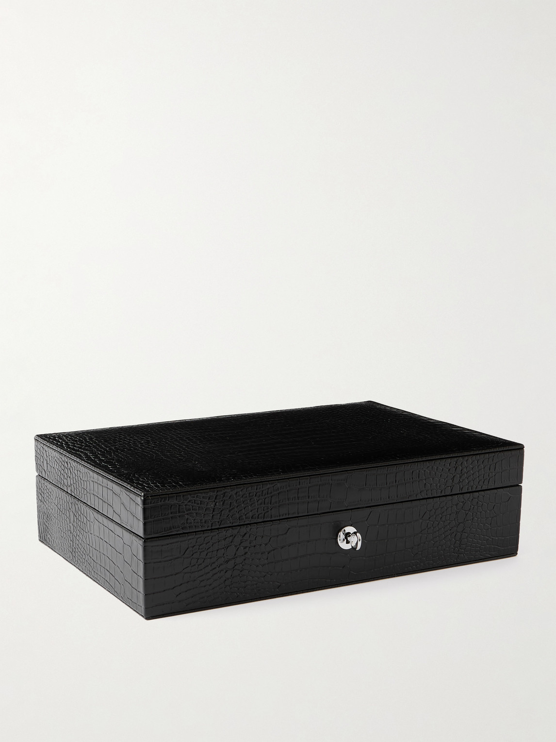 Brompton Croc-Effect Leather 10-Piece Watch Box — 2
