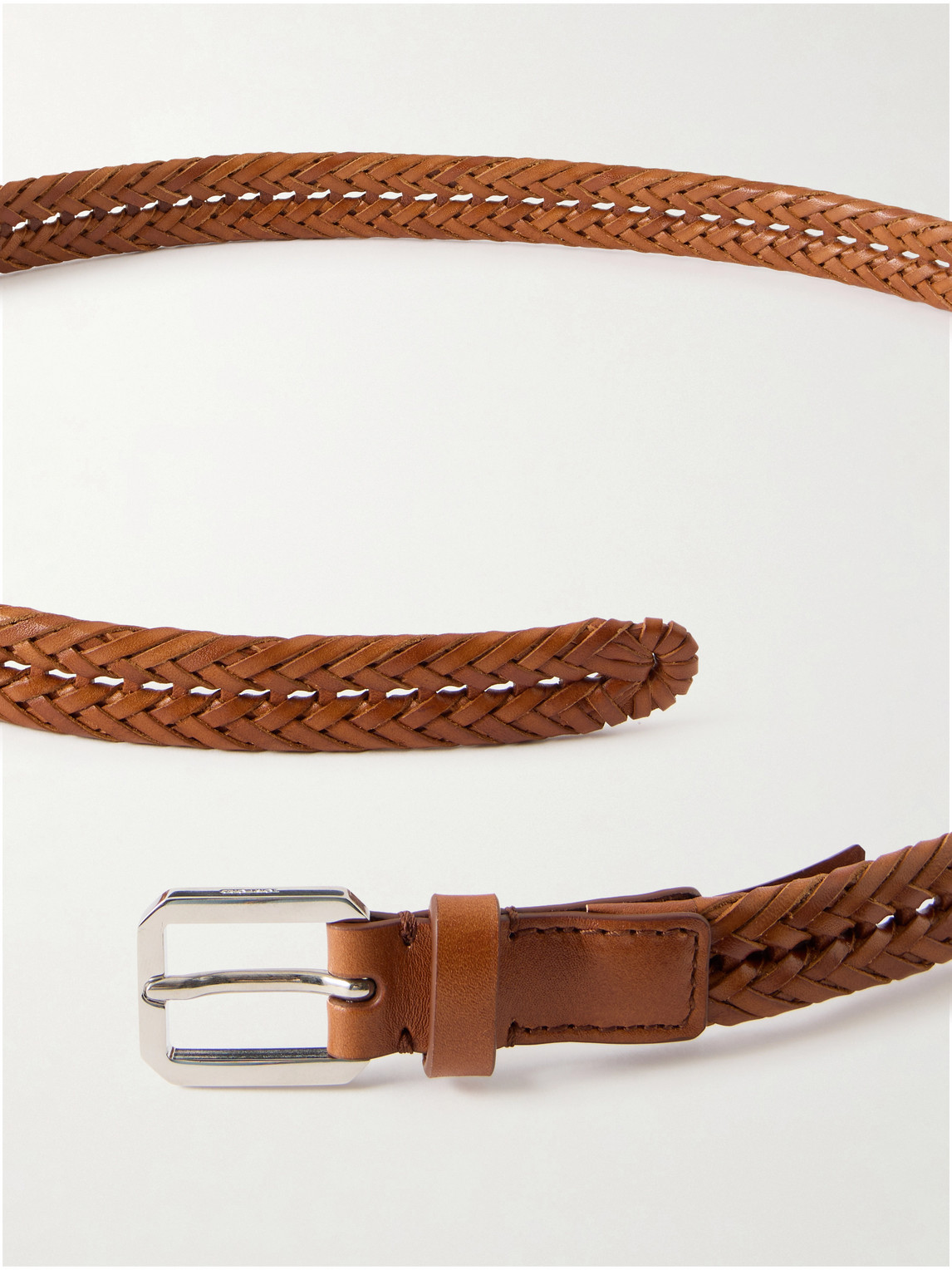  Tom Ford - 2cm Woven Leather Belt - Men - Brown - Eu 85 