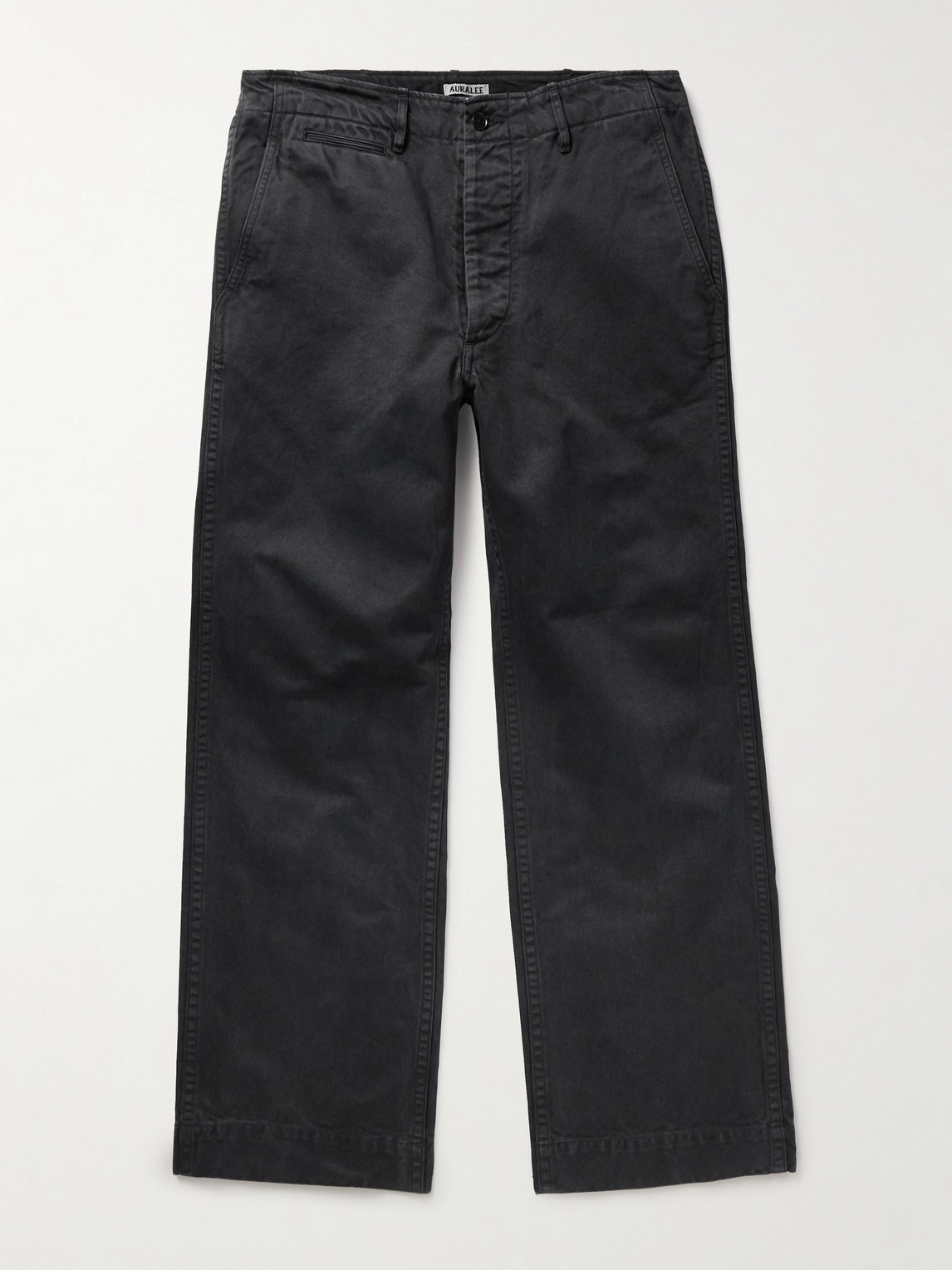 Auralee Finx Straight-Leg Cropped Cotton-Twill Chinos - Men