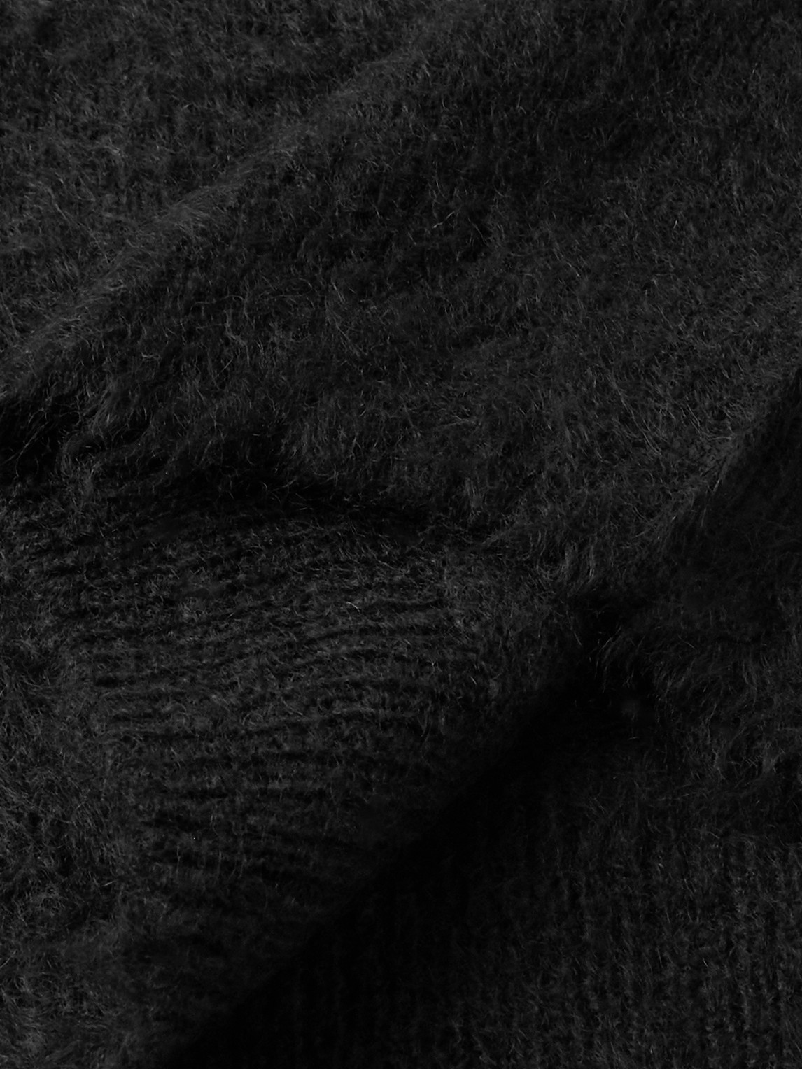 Auralee Brushed Mohair And Wool-blend Sweater In Black