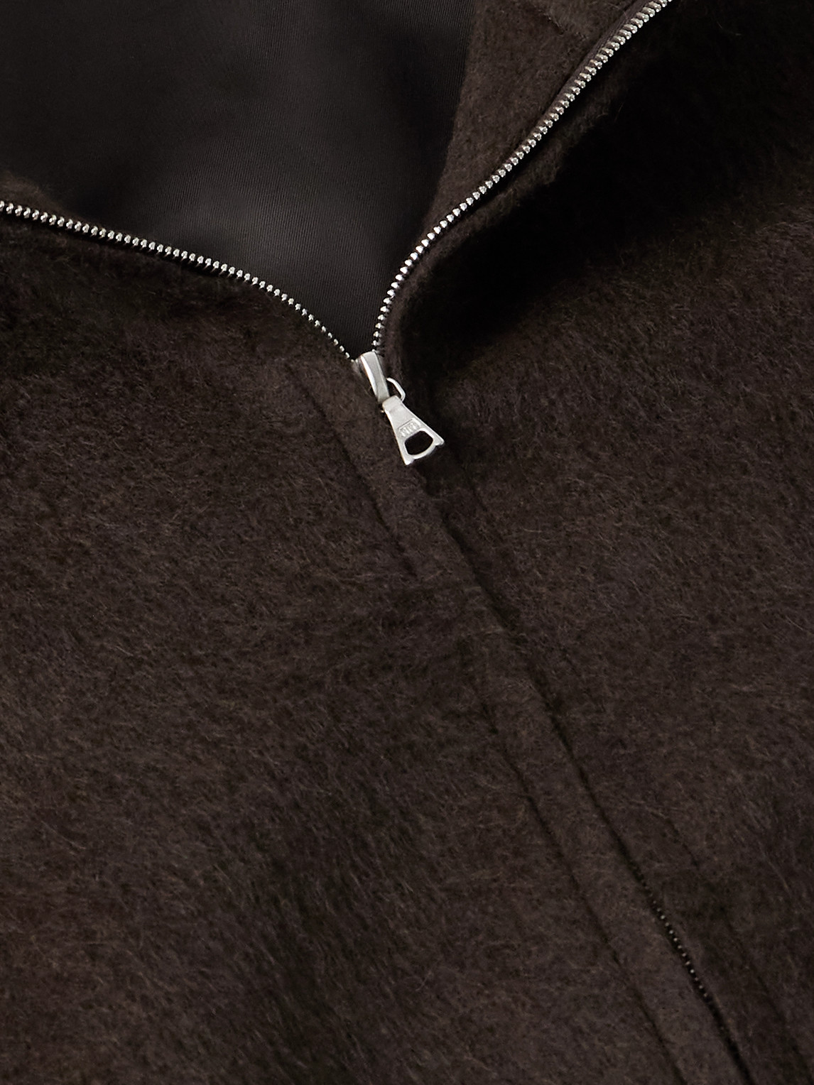 Auralee Camel Hair-flannel Blouson Jacket In Brown