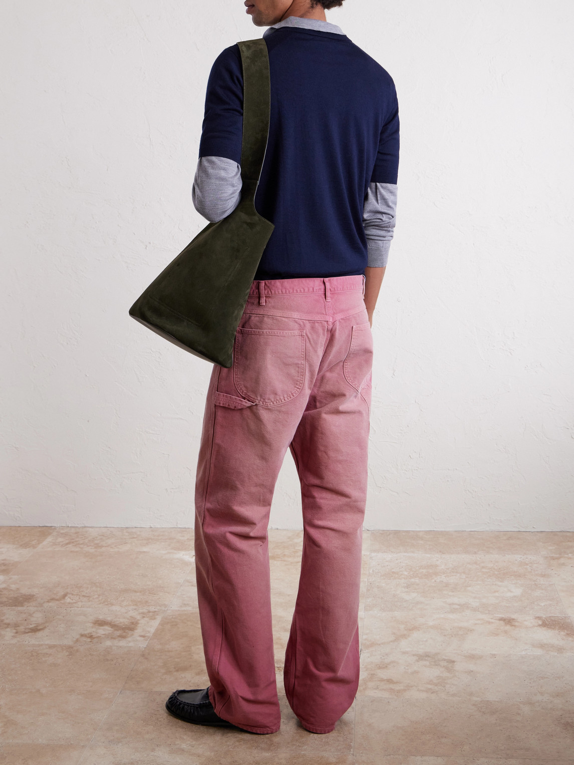  Auralee - Straight-leg Cotton Trousers - Men - Red - 4 