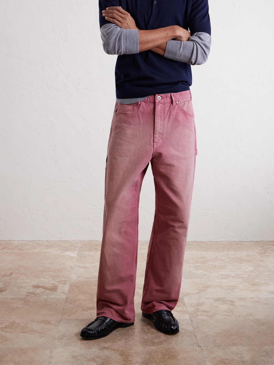  Auralee - Straight-leg Cotton Trousers - Men - Red - 4 