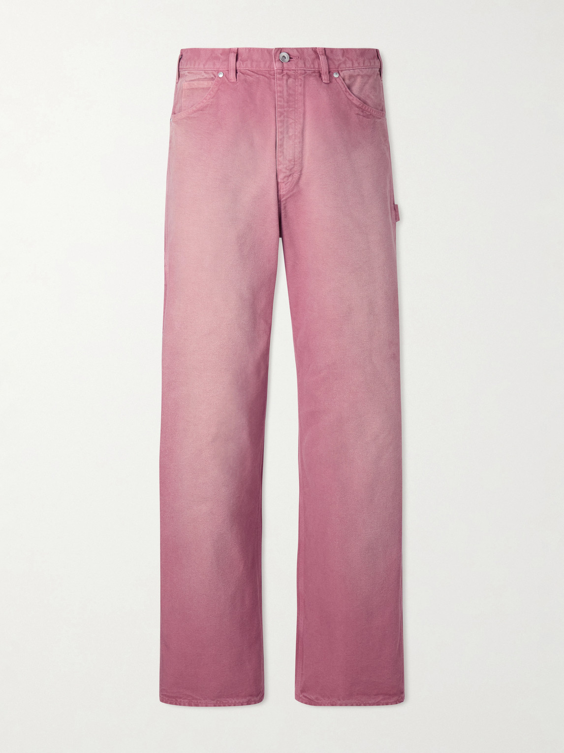 Auralee Straight-leg Cotton Trousers In Purple