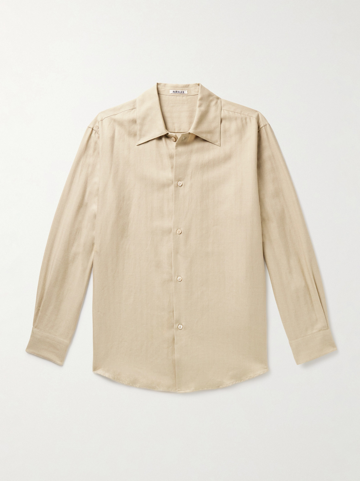 Auralee Herringbone Cotton and Cashmere-Blend Shirt - Men