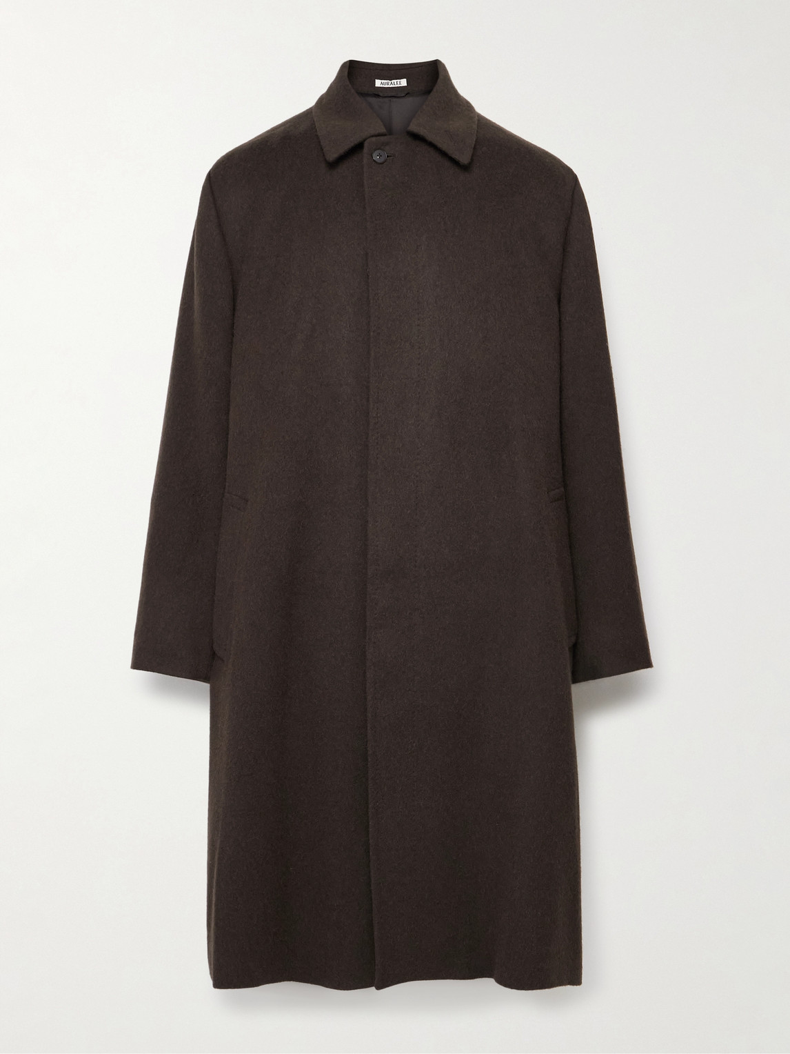 Auralee Men's Wool Max Canvas Riding Coat Black - Curated Menswear