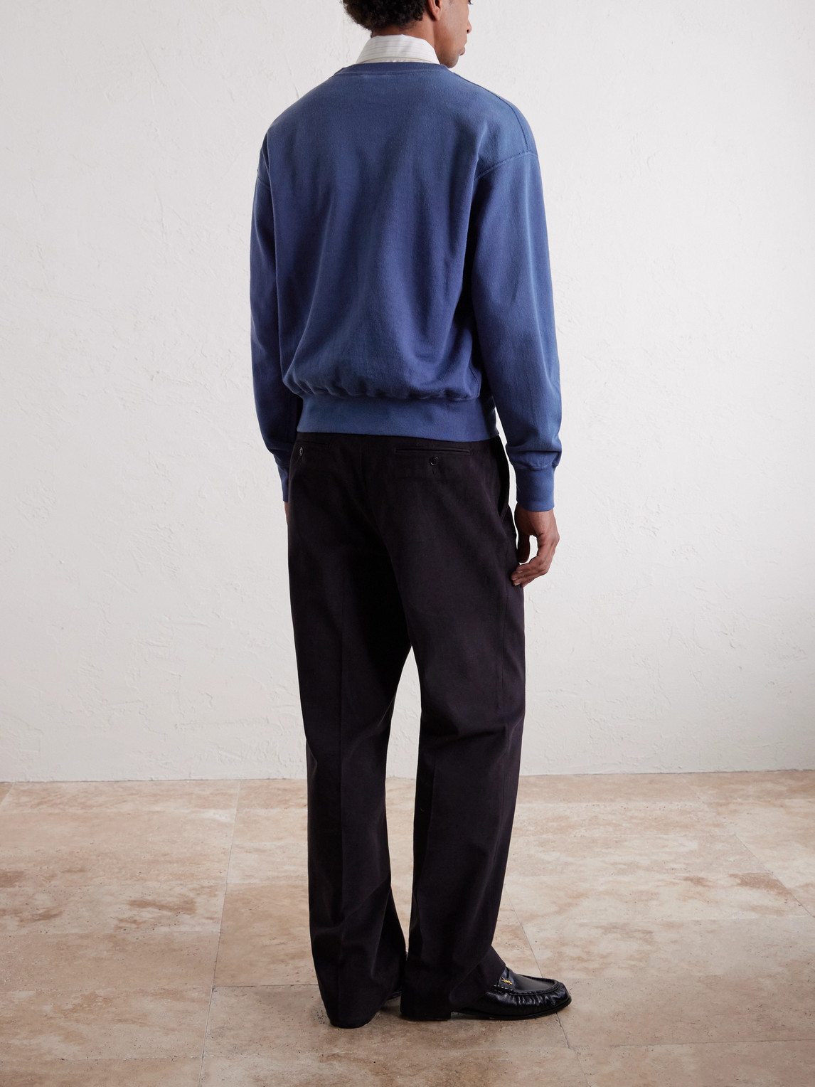 Auralee Cotton-jersey Sweatshirt In Blue