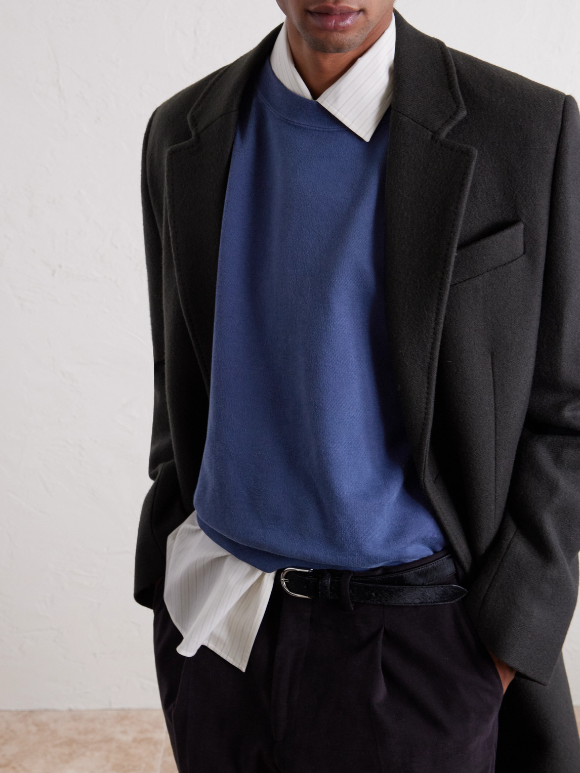 Auralee Cotton-jersey Sweatshirt In Blue