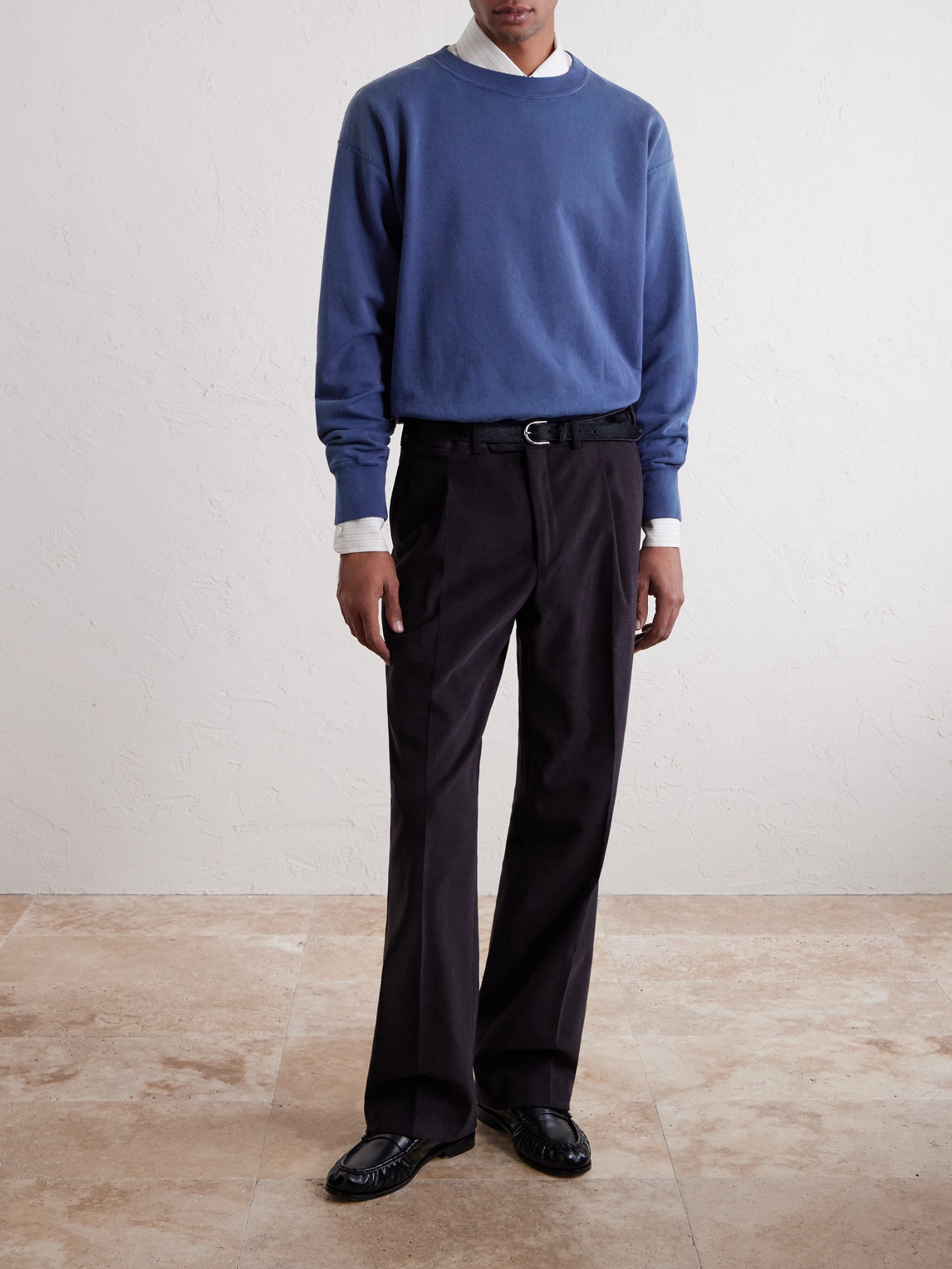 Auralee Cotton-jersey Sweatshirt In Blue