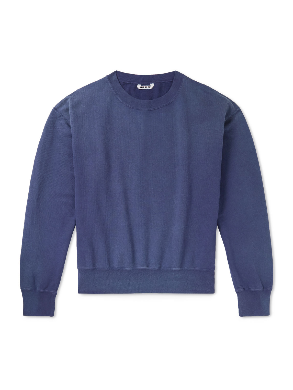 Auralee Cotton-jersey Sweatshirt In Blue