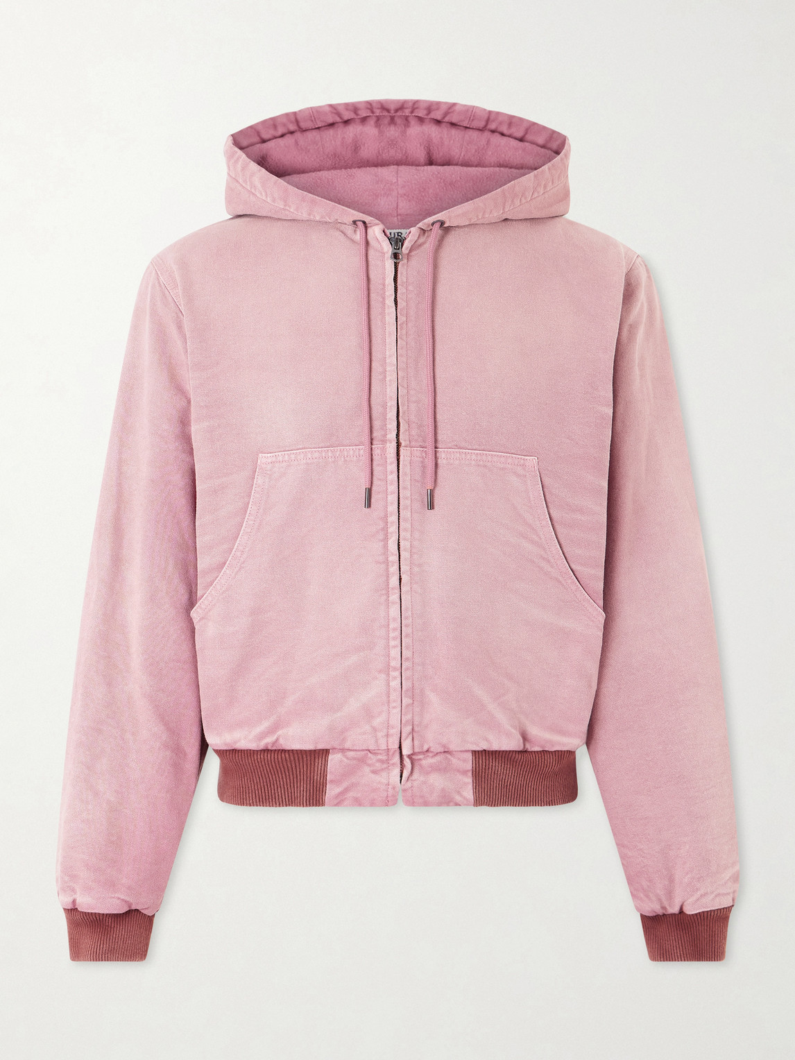 Auralee Garment-Dyed Cotton-Canvas Zip-Up Hooded Jacket - Men