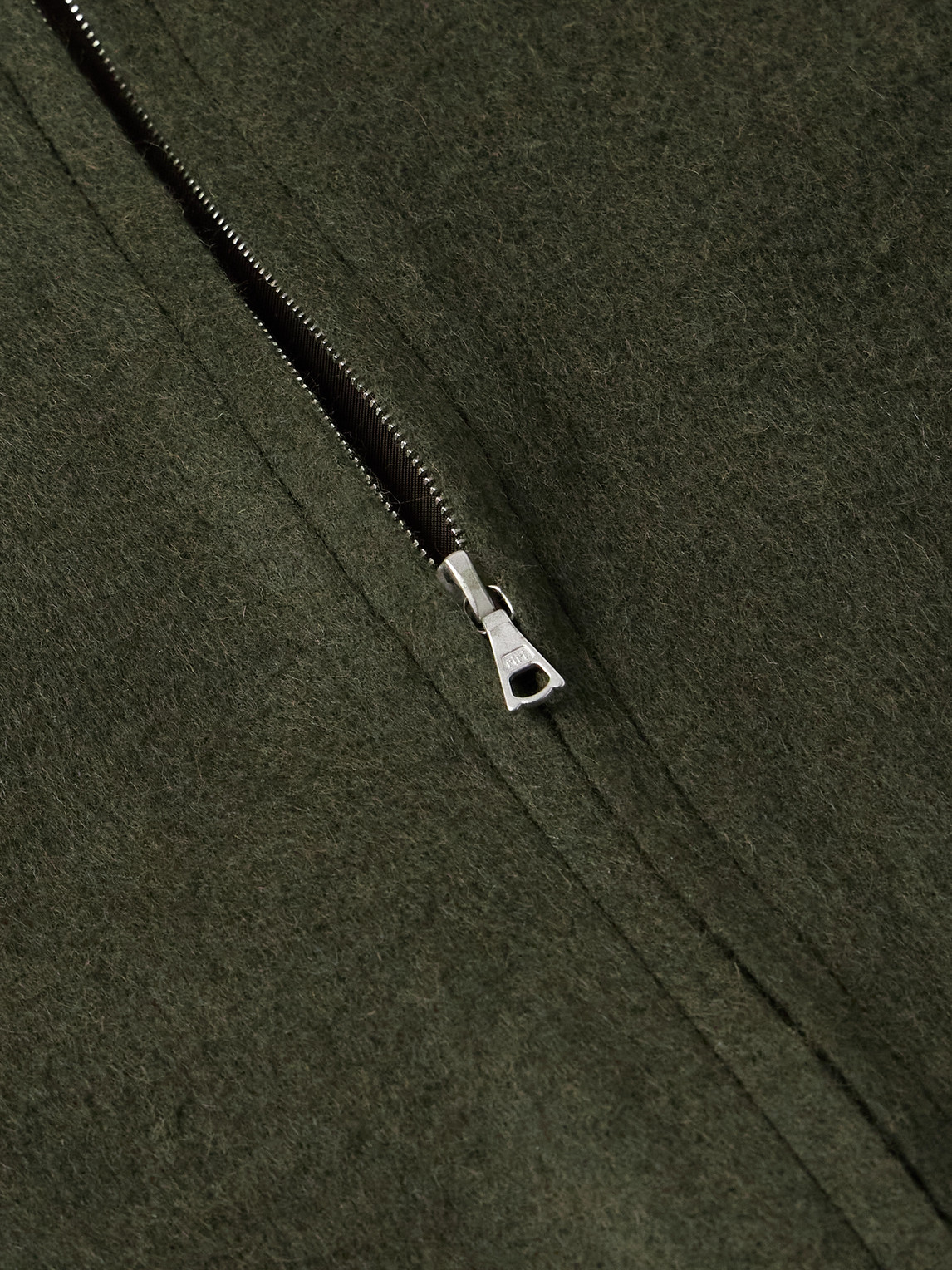 Auralee Camel Hair Blouson Jacket In Green