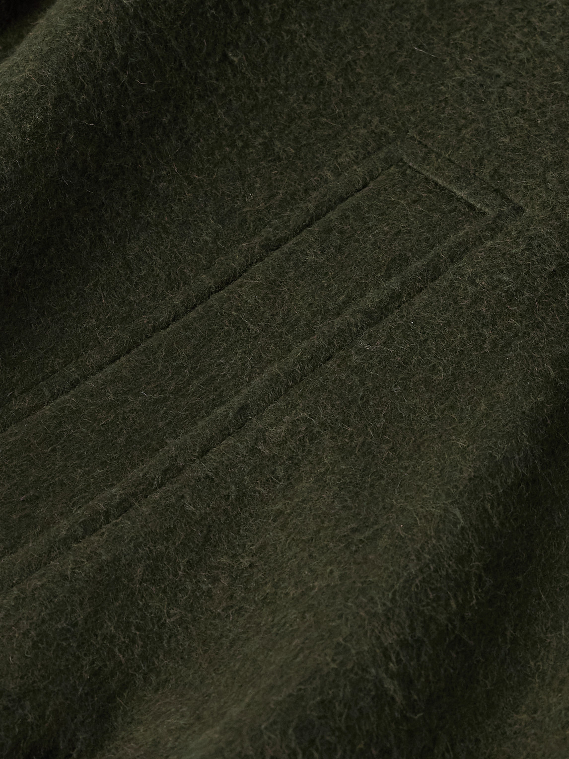 Auralee Camel Hair Blouson Jacket In Green