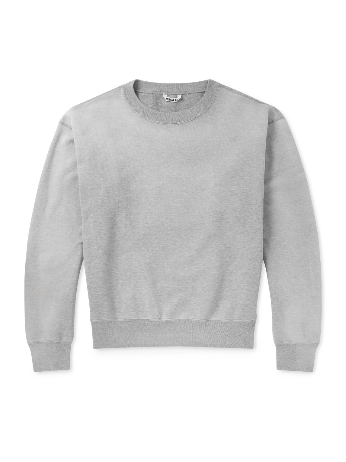 Auralee Cotton-jersey Sweatshirt In Gray