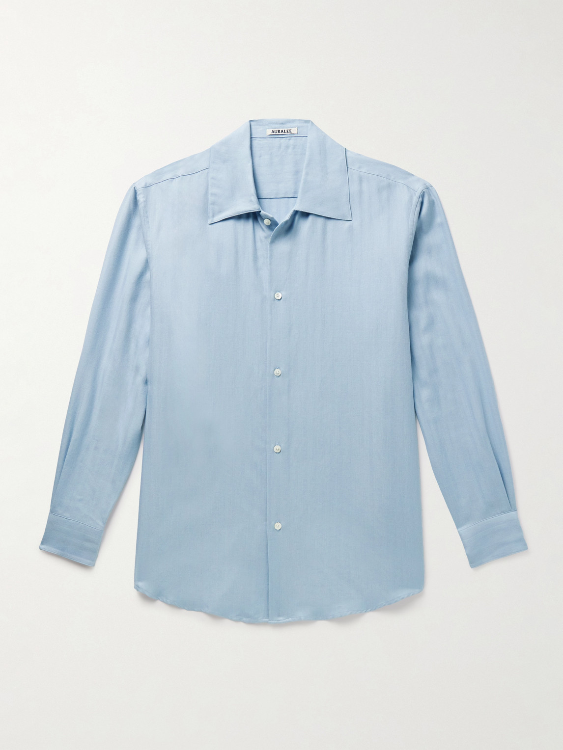 Auralee Herringbone Cotton and Cashmere-Blend Shirt - Men