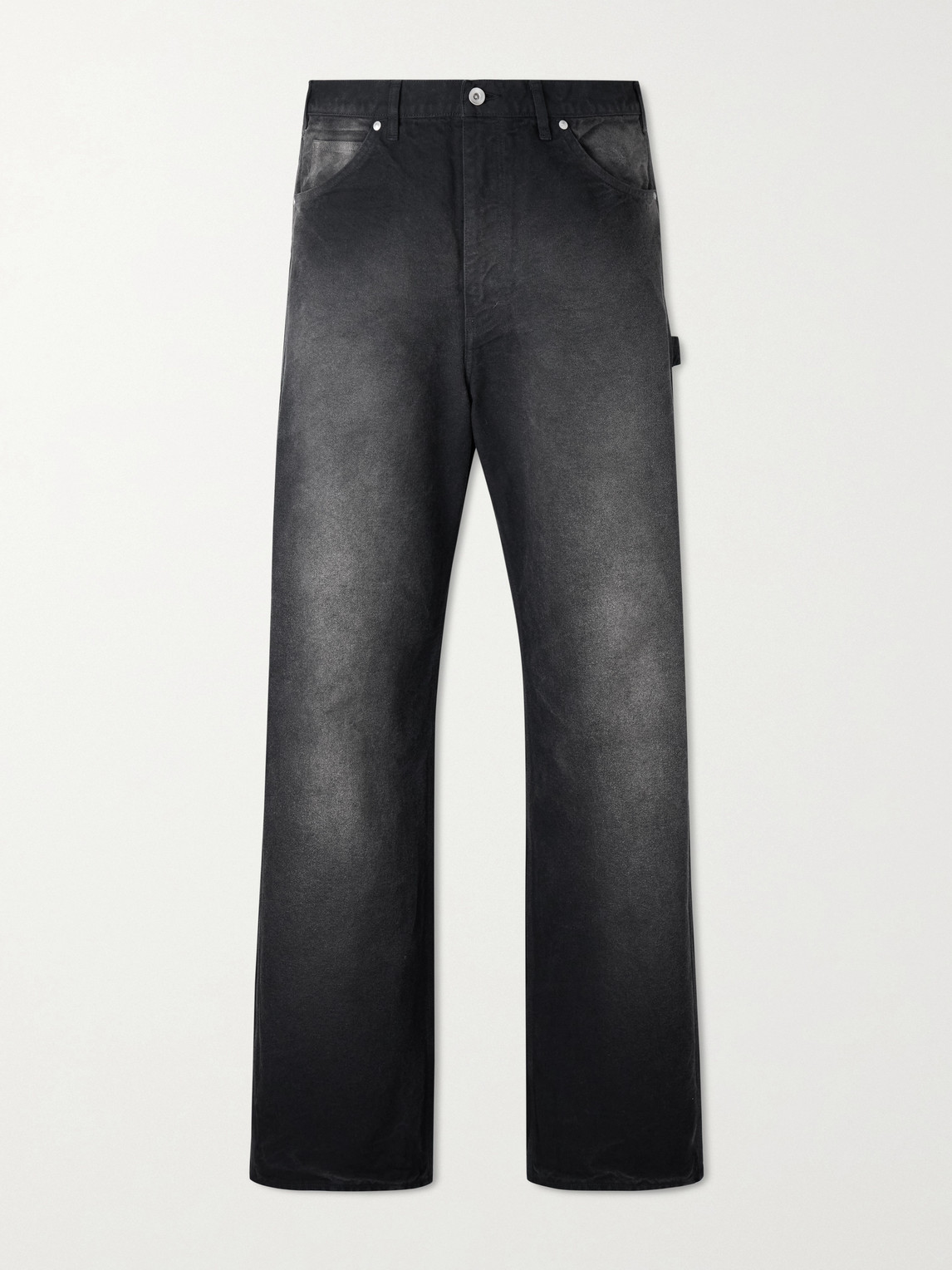 Auralee Straight-leg Cotton Trousers In Black
