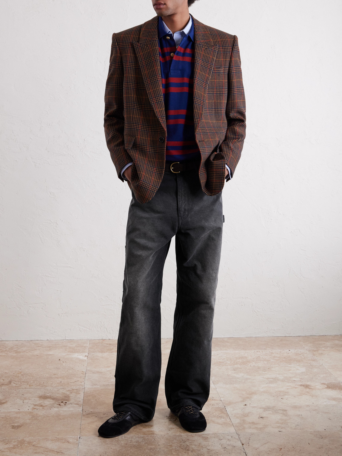 Auralee Straight-leg Cotton Trousers In Black