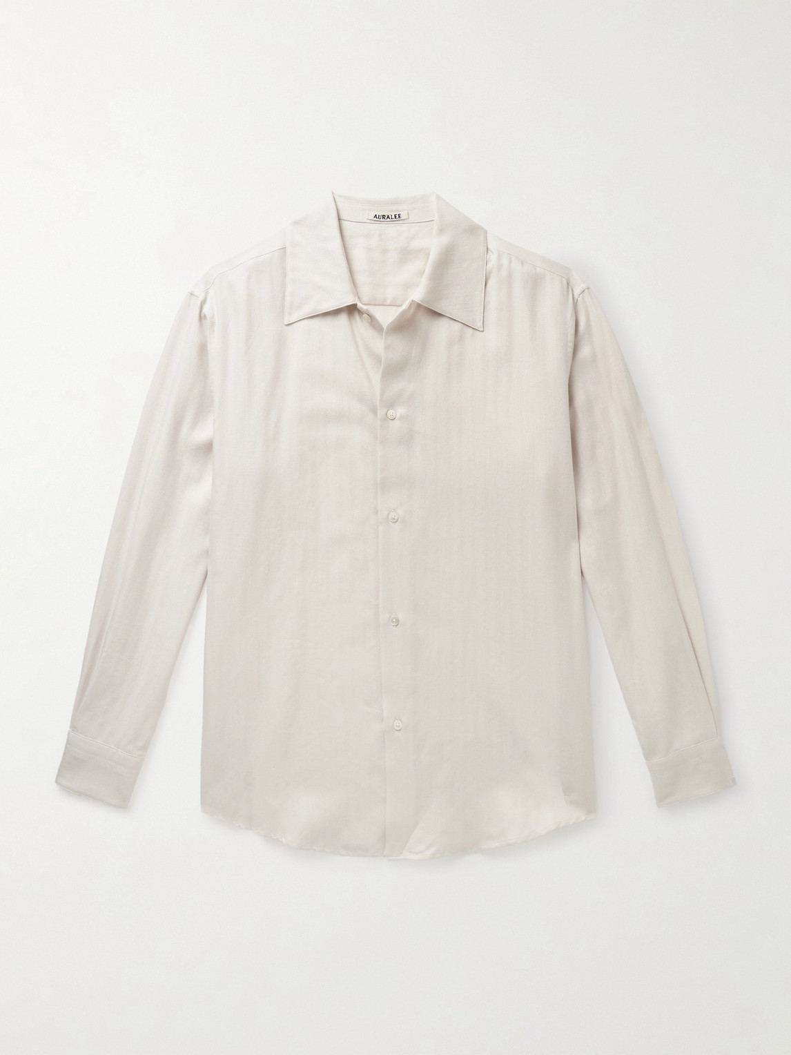 Auralee Herringbone Cotton and Cashmere-Blend Shirt - Men