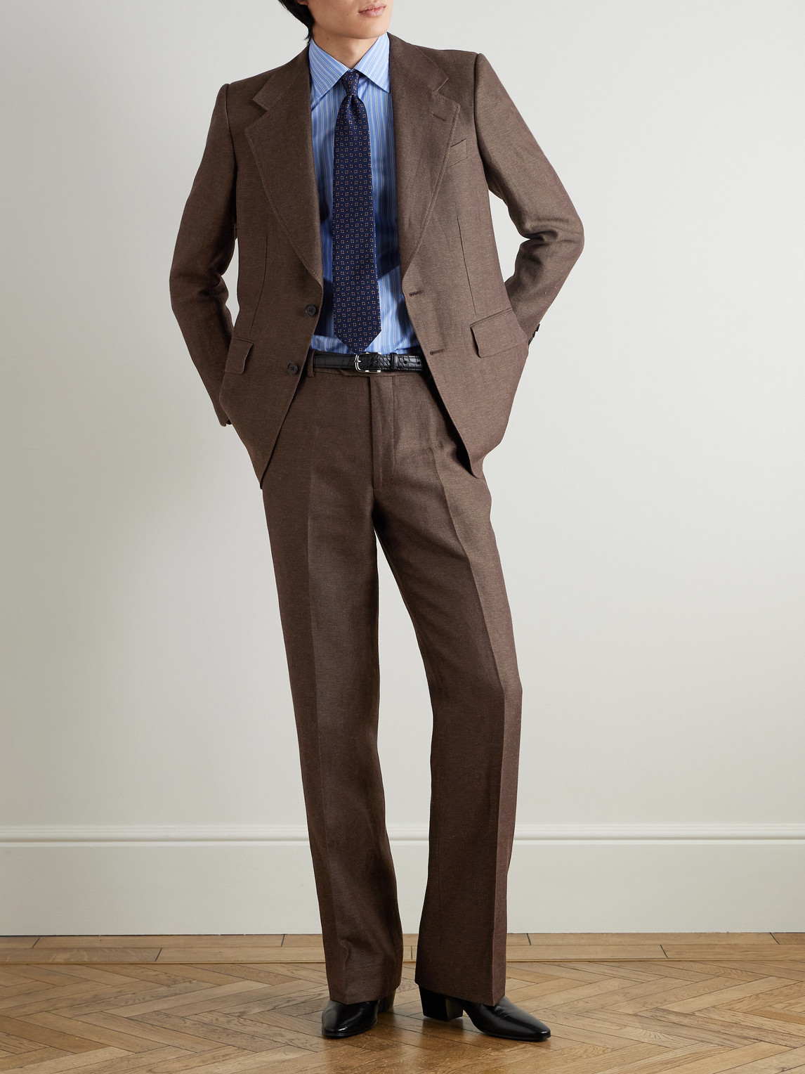 Wool And Linen-Blend Twill Suit Jacket