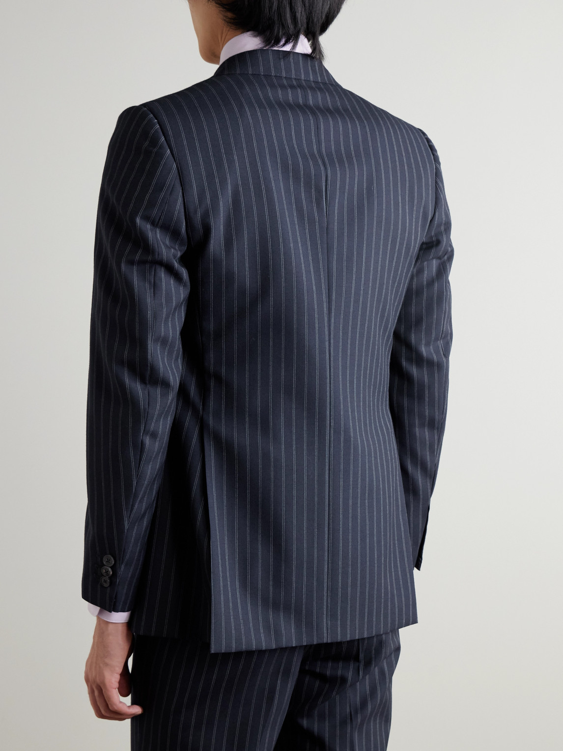  Husbands - Pinstriped Wool Suit Jacket - Men - Blue - It 46 