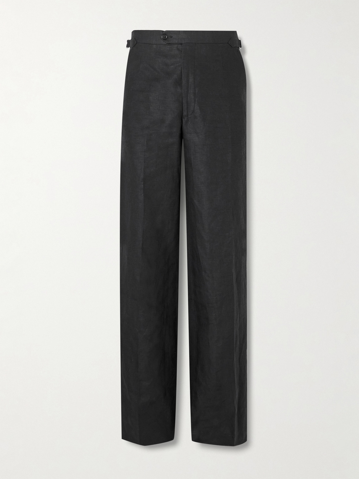 Husbands Straight-leg Virgin Wool Trousers In Black