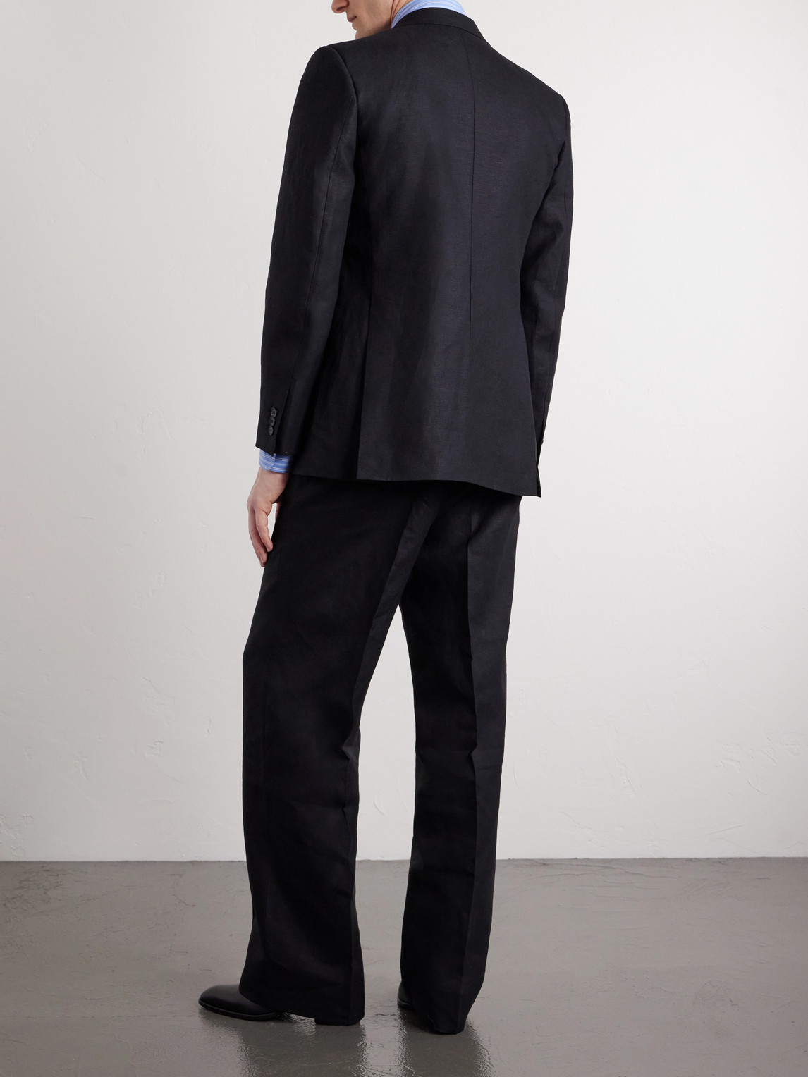  Husbands - Linen Suit Jacket - Men - Black - It 46 
