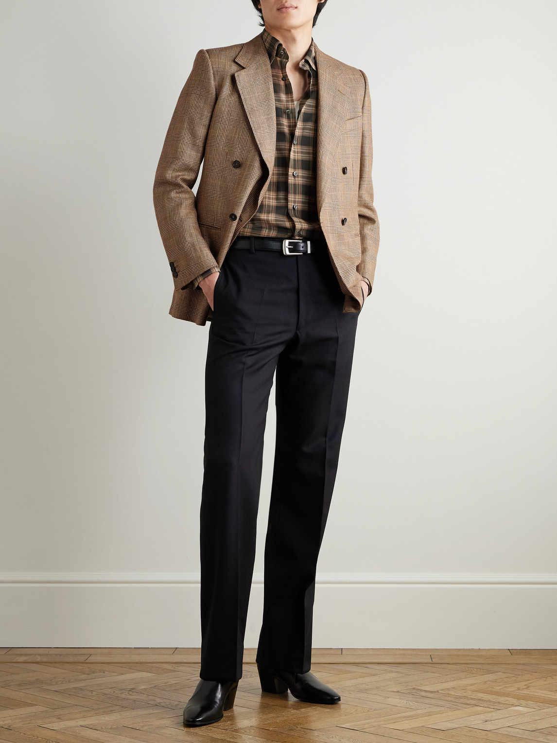 Cotton-Voile Shirt Checked