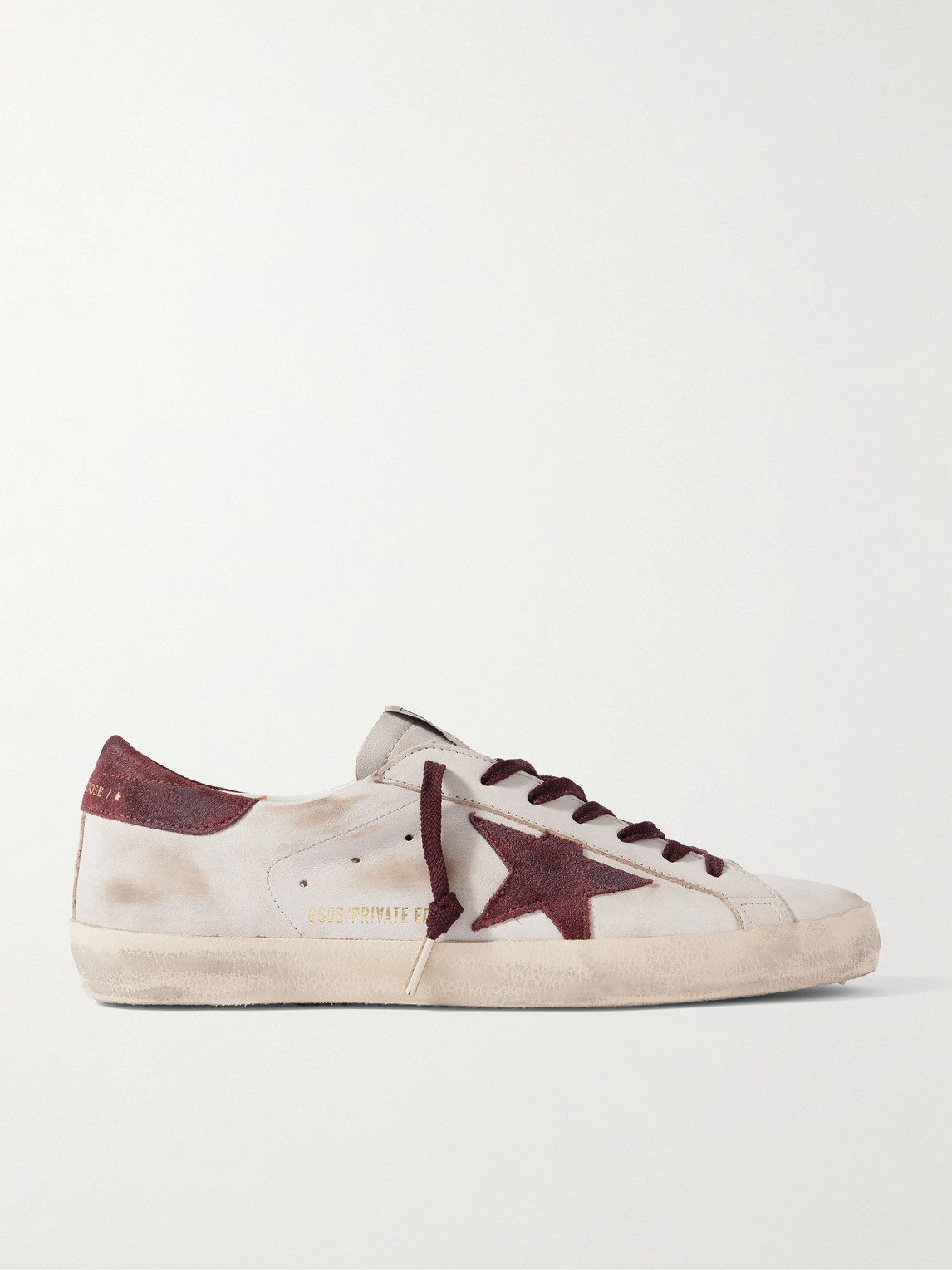 Golden Goose Super-Star Distressed Suede-Trimmed Leather Sneakers - Men