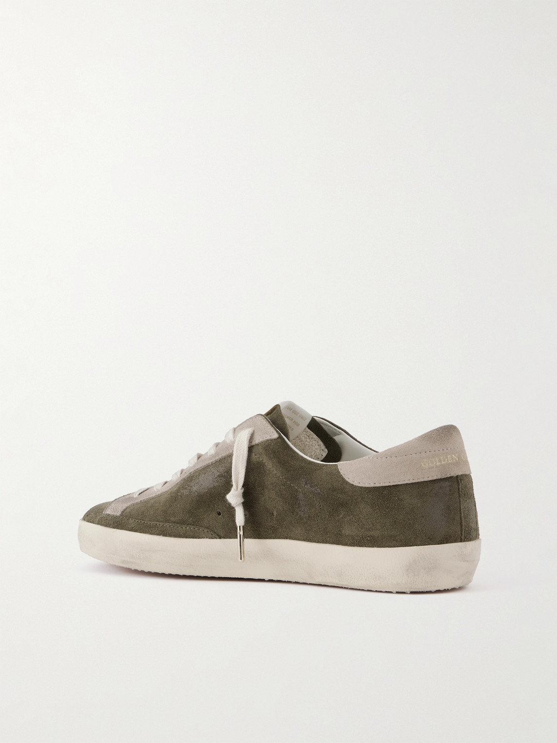 Golden Goose Super-star Private Edt Distressed Suede Sneakers In Green