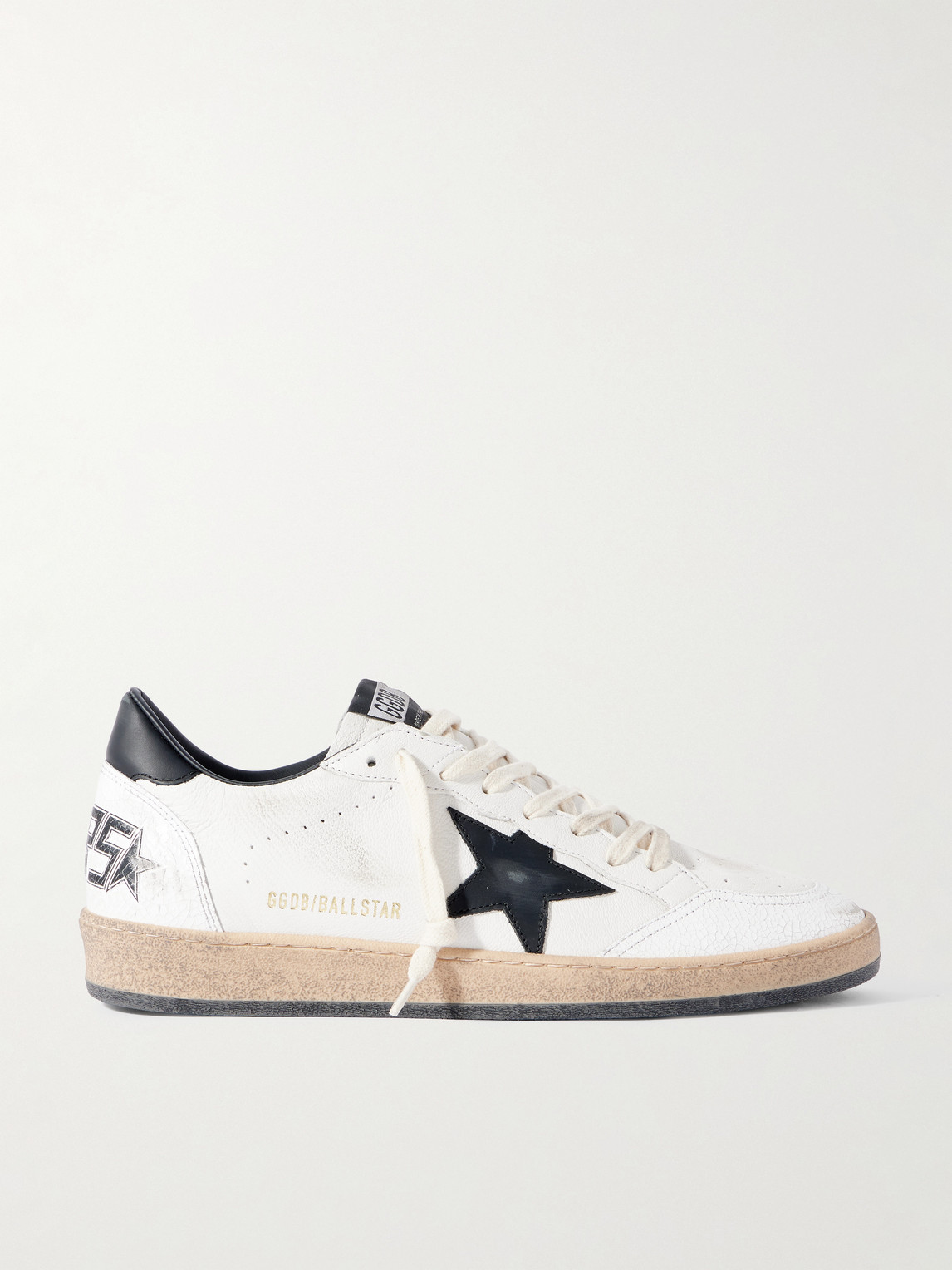 Golden Goose Ball Star Distressed Leather Sneakers EU 45