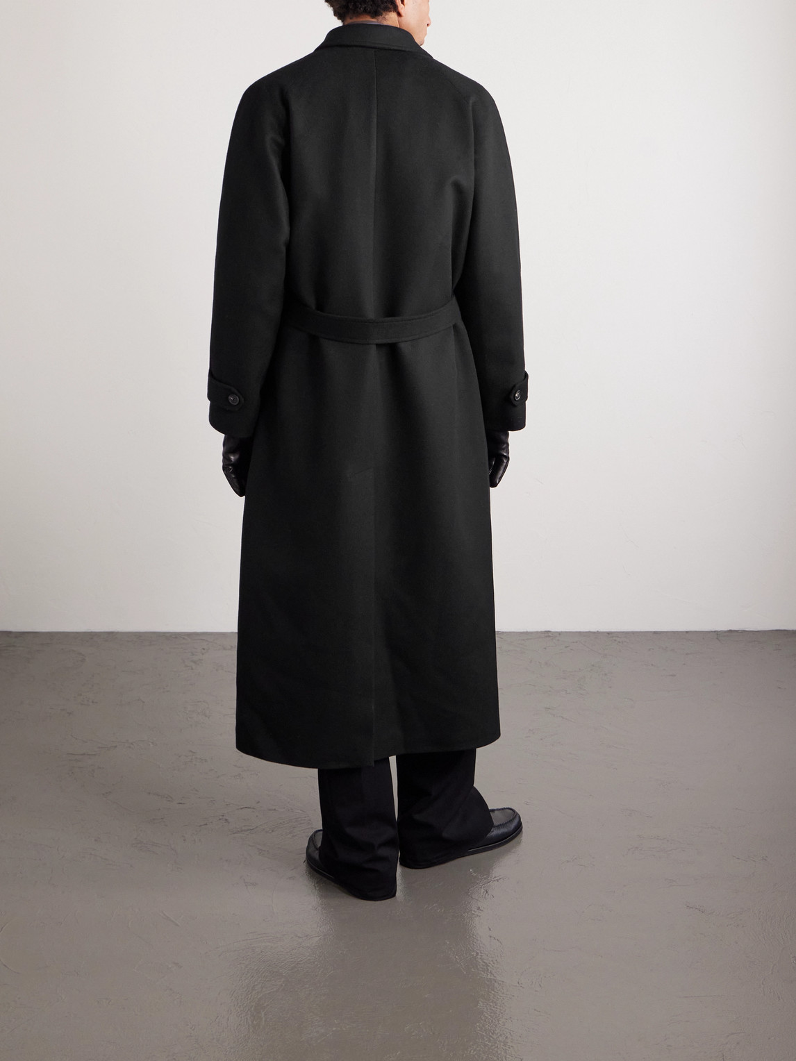  Saman Amel - Belted Wool Overcoat - Men - Black - It 50 