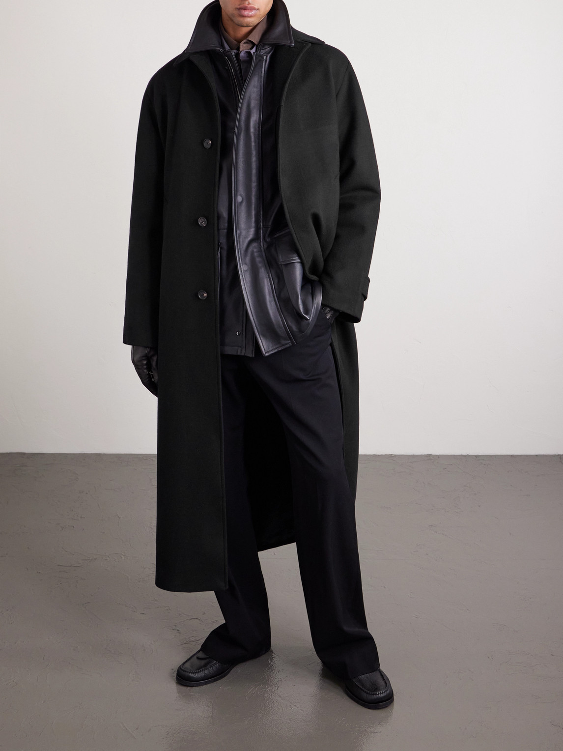  Saman Amel - Belted Wool Overcoat - Men - Black - It 50 