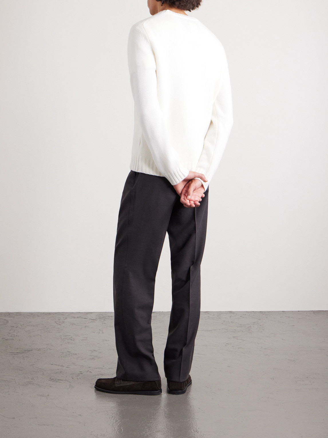 Saman Amel Gio Cashmere Sweater In Neutral