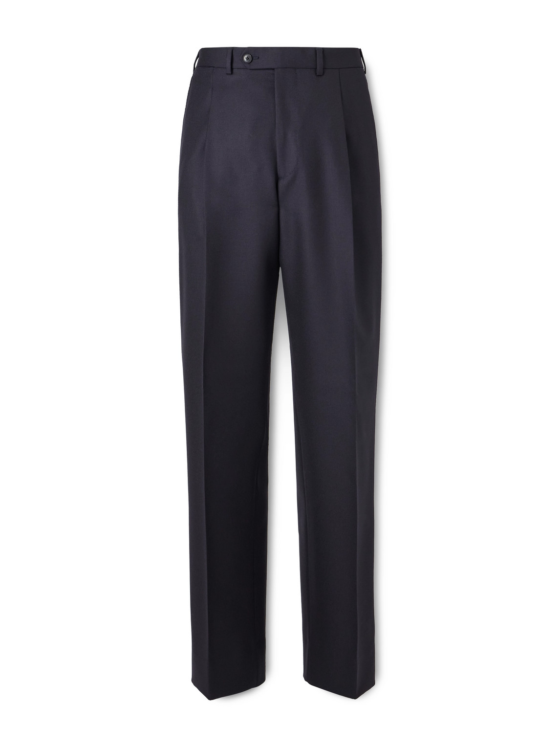 Saman Amel Amo Straight-leg Cotton-blend Suit Trousers In Blue