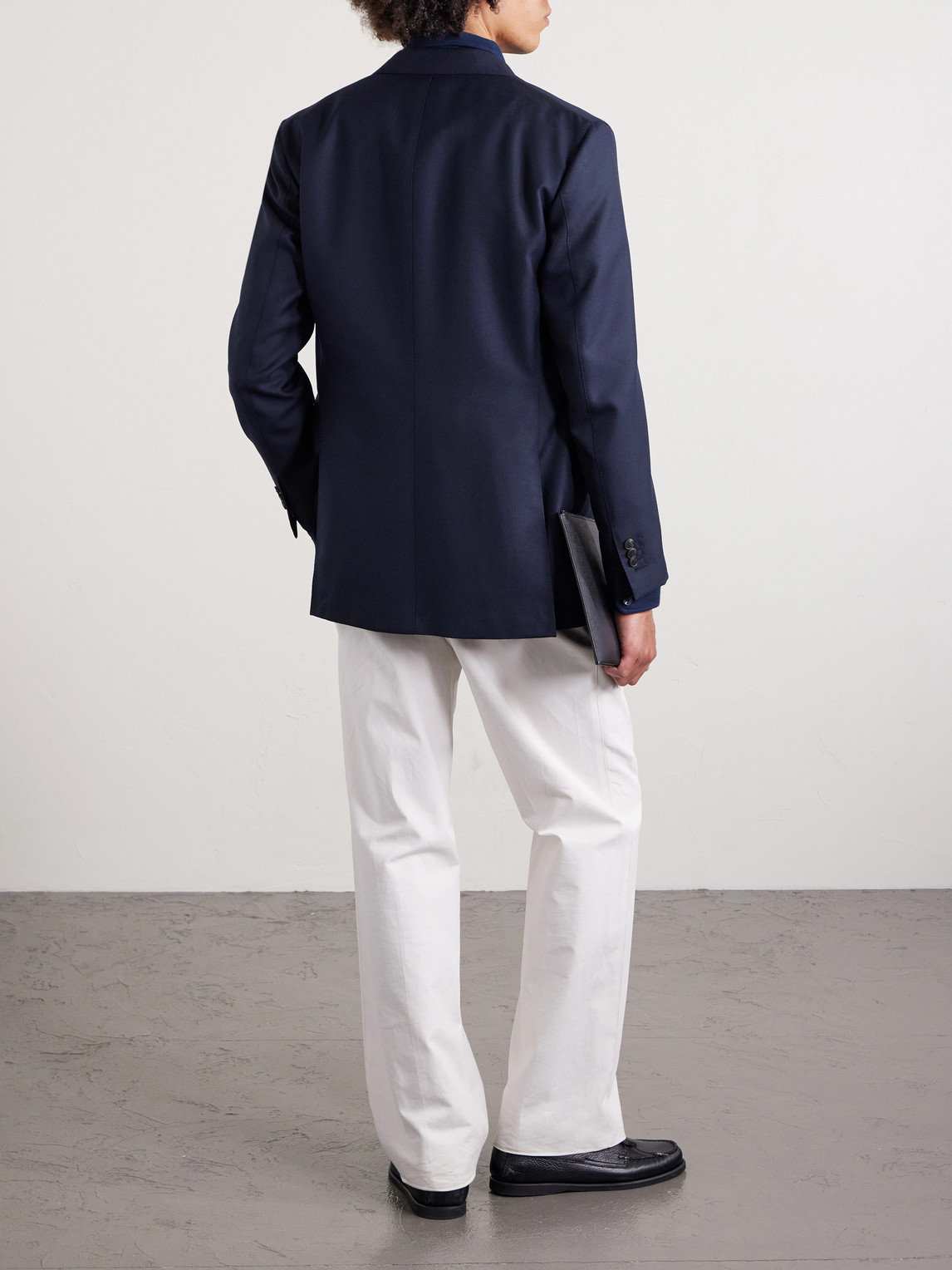  Saman Amel - Double-breasted Wool Suit Jacket - Men - Blue - It 48 