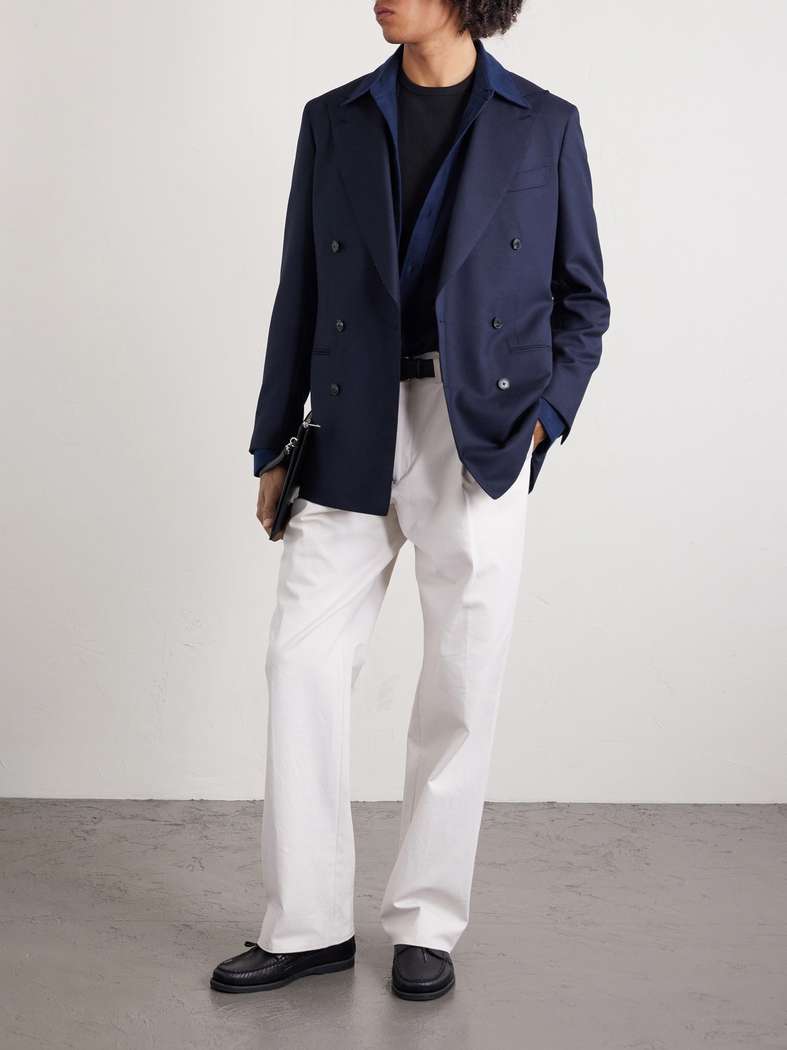 Wool Suit Jacket Double-Breasted