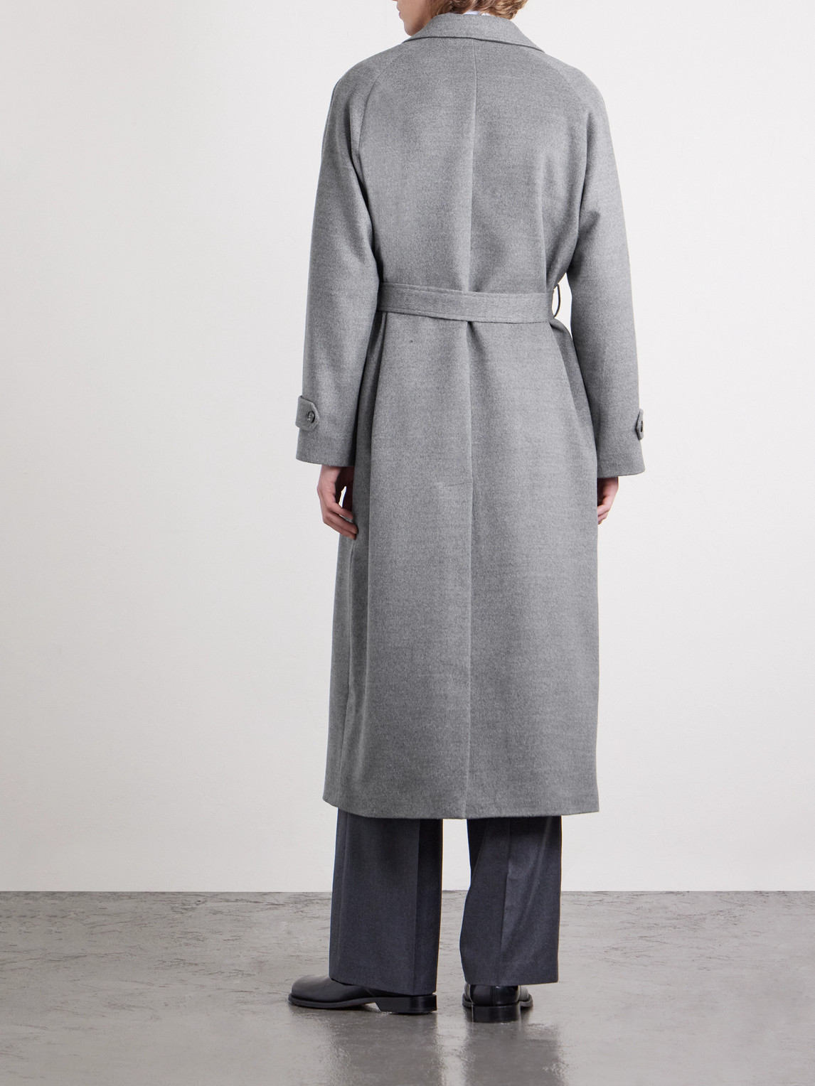  Saman Amel - Belted Wool Overcoat - Men - Gray - It 50 