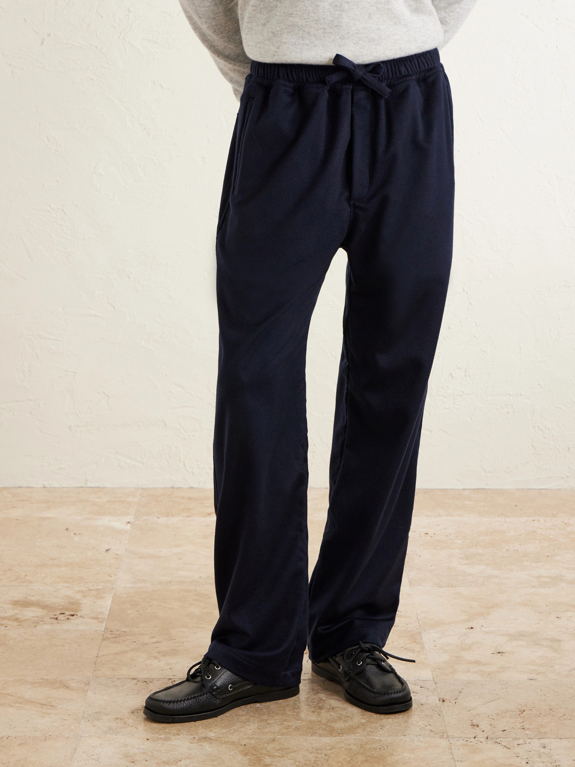  Saman Amel - Straight-leg Cashmere Drawstring Trousers - Men - Blue - It 46 