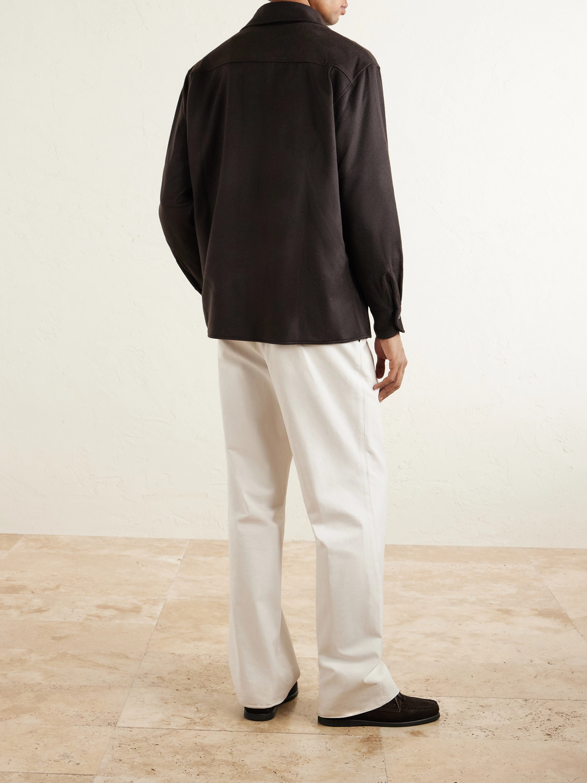  Saman Amel - Cashmere Shirt Jacket - Men - Brown - It 46 