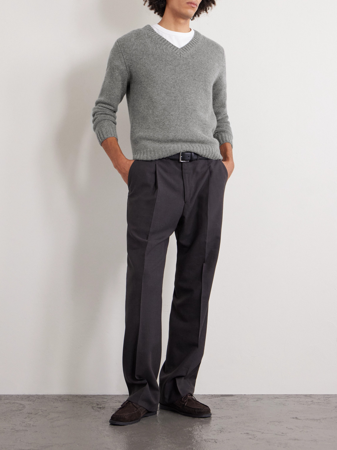 Saman Amel Kay Cashmere Sweater In Gray