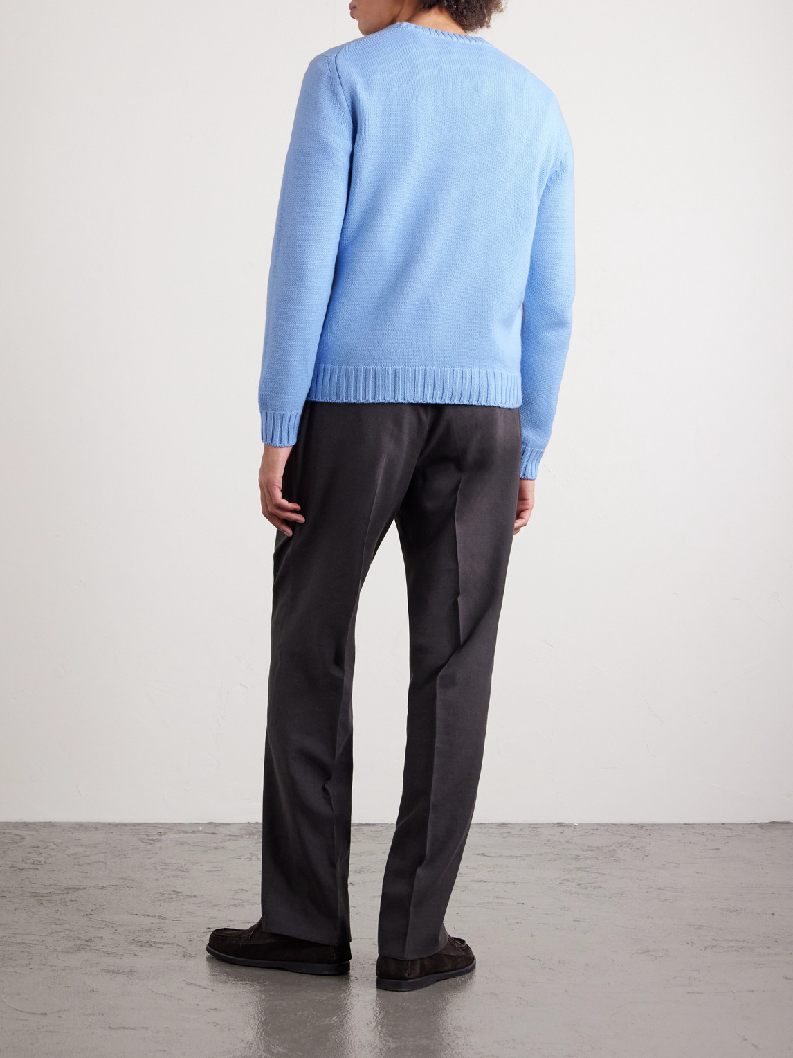 Saman Amel Gio Cashmere Sweater In Blue