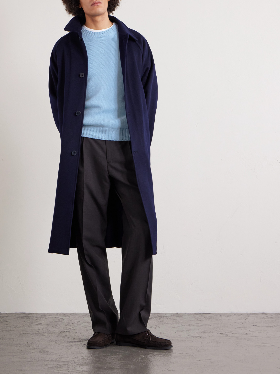 Saman Amel Gio Cashmere Sweater In Blue