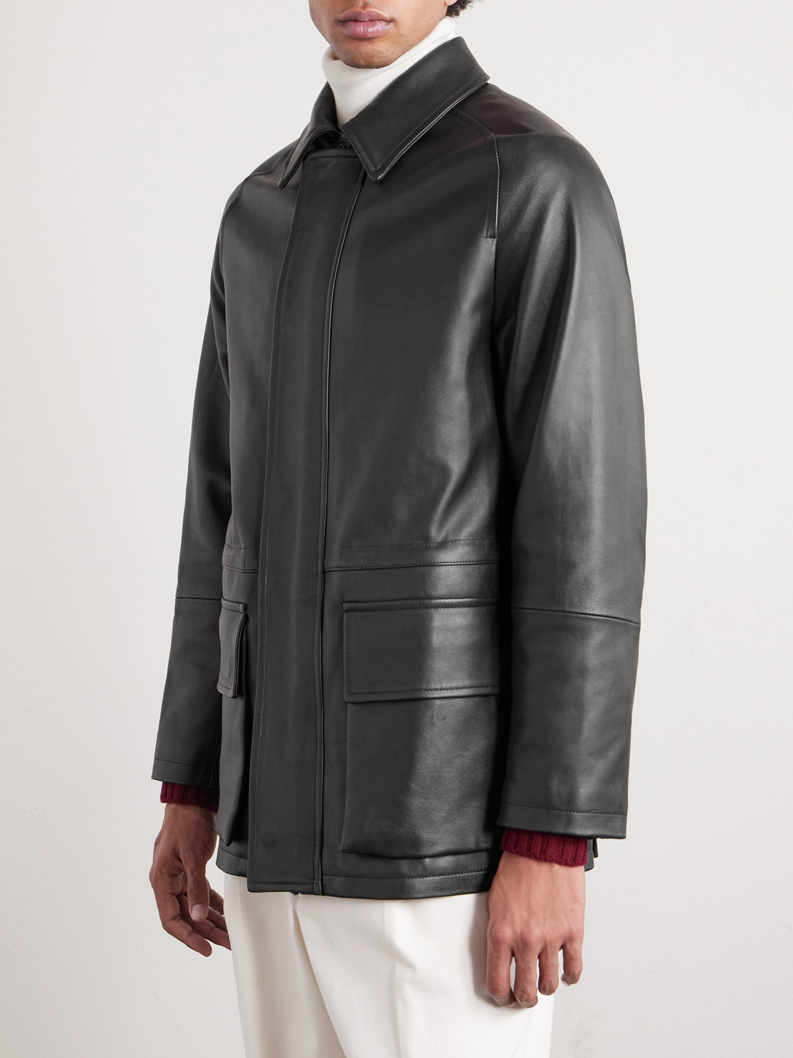 Saman Amel City Leather Jacket In Black | ModeSens