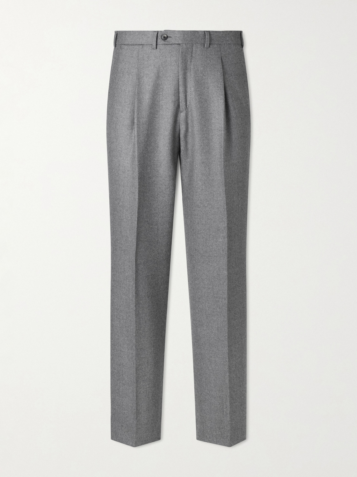 Saman Amel Wide-Leg Pleated Wool-Flannel Suit Trousers - Men