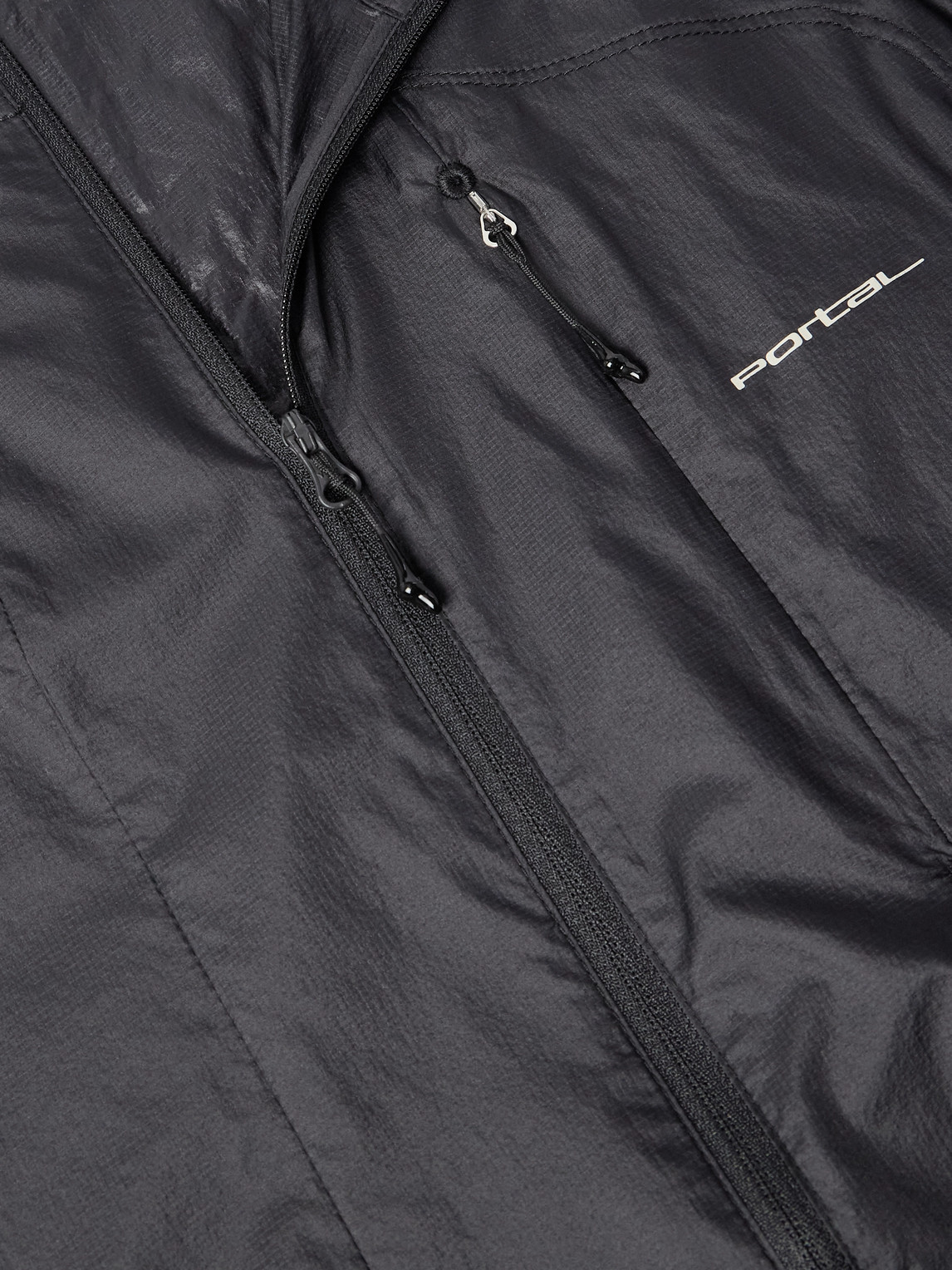 Portal Code Recycled-ripstop Jacket In Black