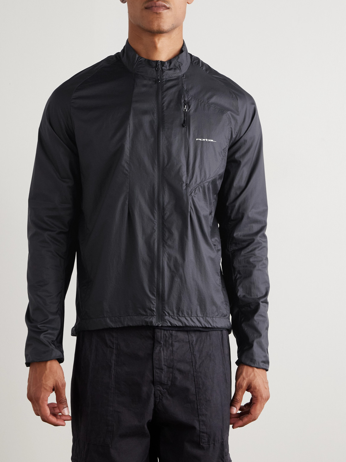 Portal Code Recycled-ripstop Jacket In Black