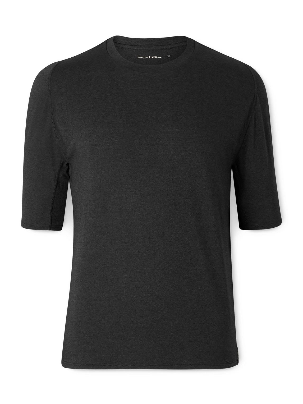 Portal Drift Merino Wool-blend Jersey T-shirt In Black